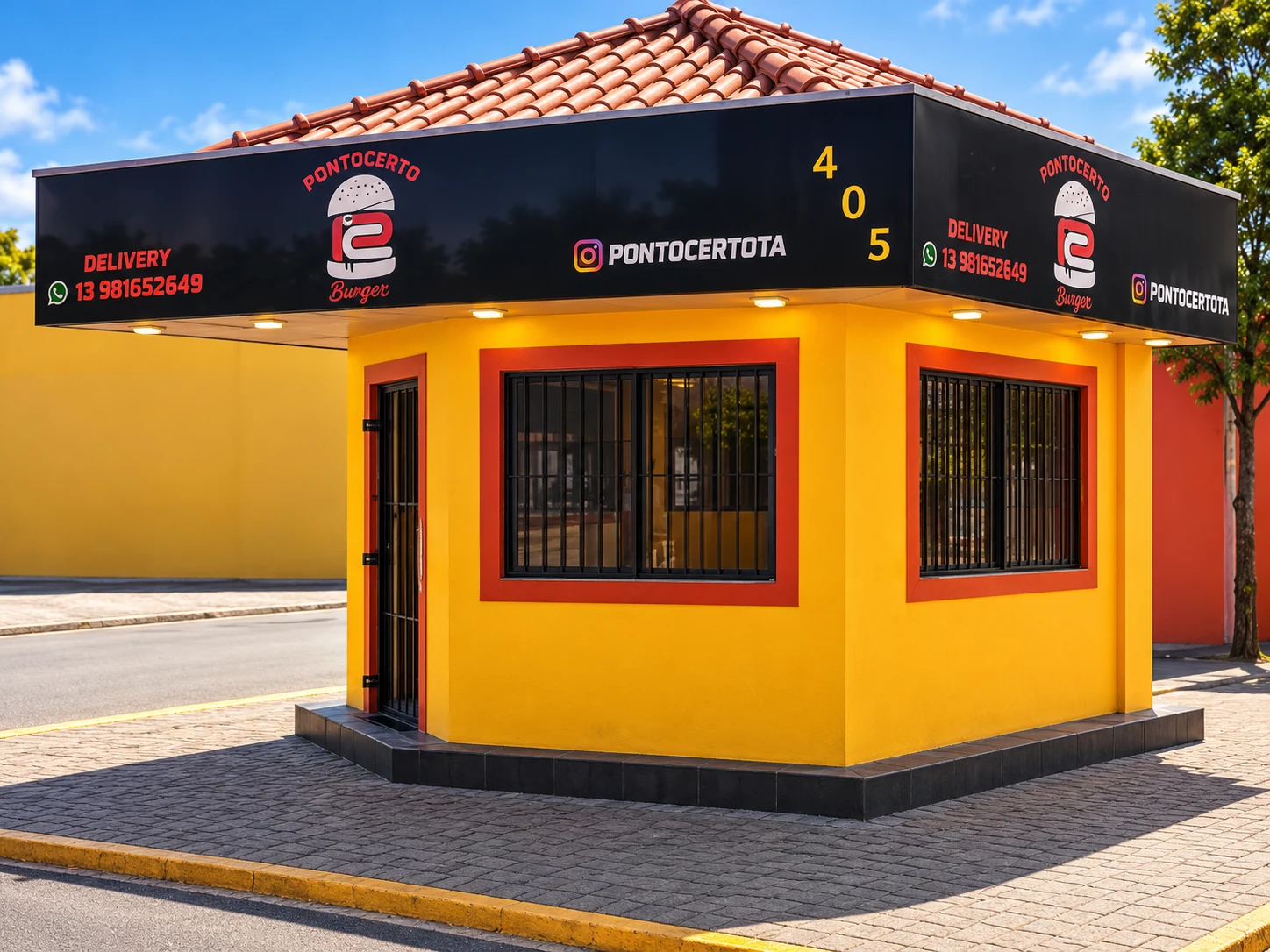 Fachada da PontoCerto Burger em Itanhaém
